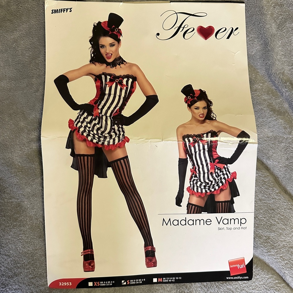 Madame Vamp- Fever Halloween Costume- Vampire Junior’s teen Halloween Costume